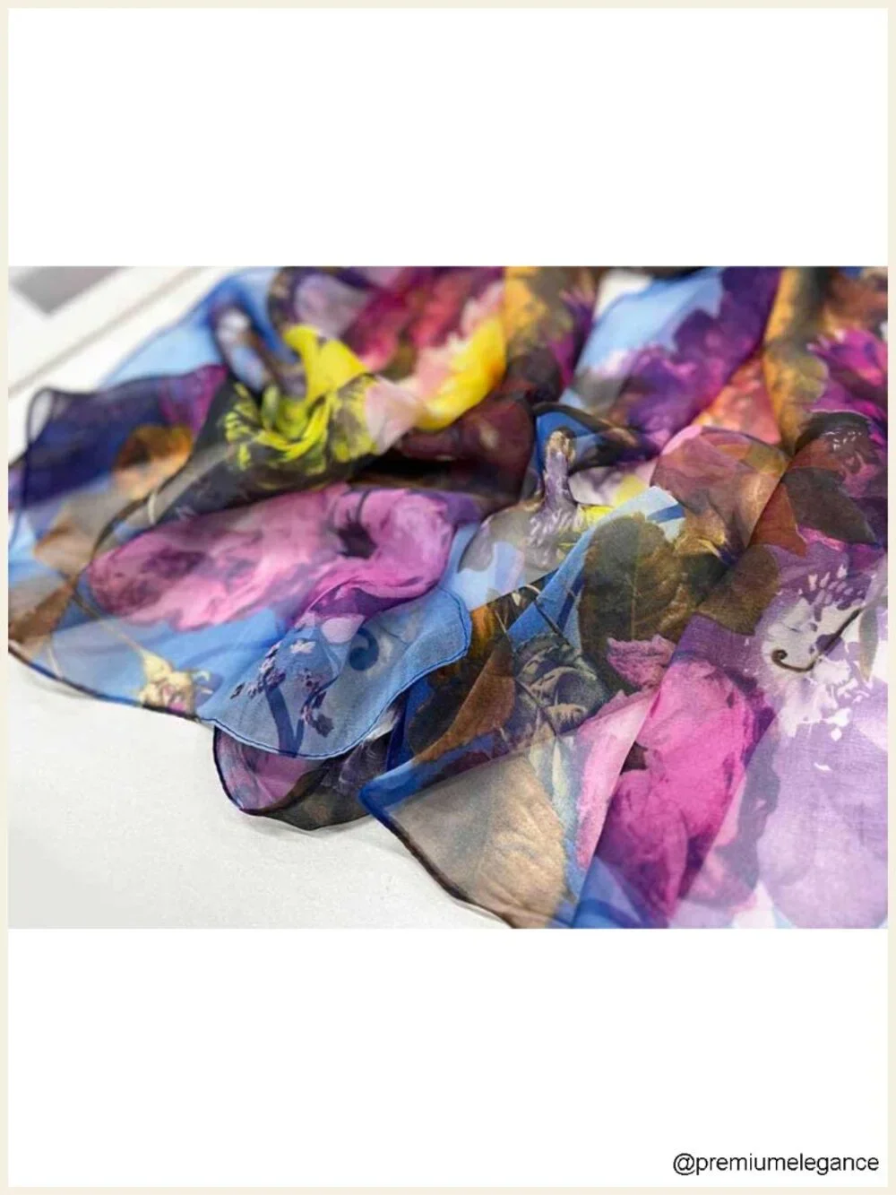 Women's Lightweight Polyester Floral Scarf Wrap Shawl